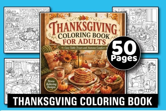 Cozy Thanksgiving Coloring Book