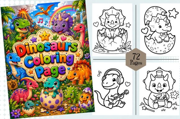 Dinosaurs Coloring Book for Kids