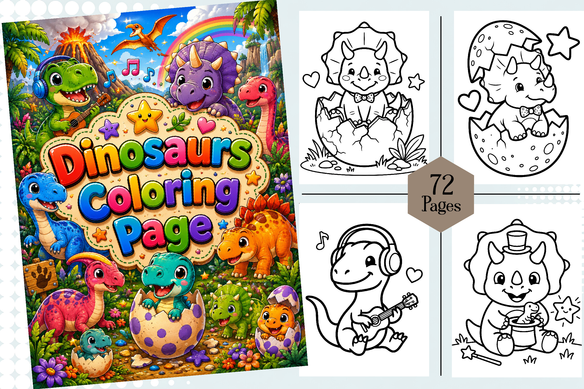 Dinosaurs Coloring Book for Kids