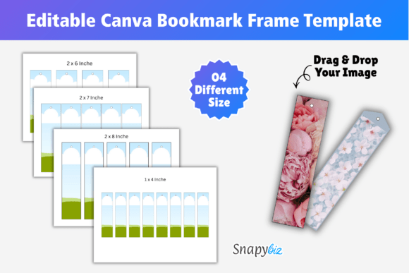 Editable Bookmark Canva Frame Template