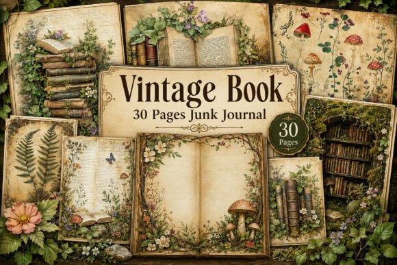 Enchanted Library & Mushroom Junk Journa