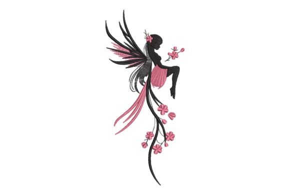 Fairy Floral Silhouette