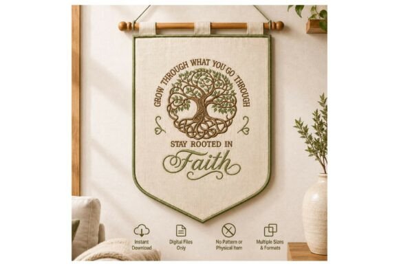Faith Tree of Life Banner ITH Clean Edge