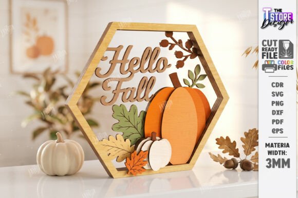 Fall Pumpkin Wooden Decor Laser Cut Cnc Laser