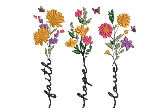Floral Faith Hope Love