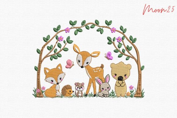 Forest Deer Fox Bear Bunny Hedgehog