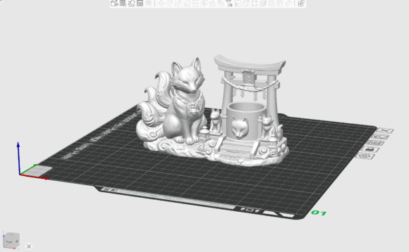 Kitsune Shrine Planter STL - 3D Printable Japanese Fox Garden - Image 2