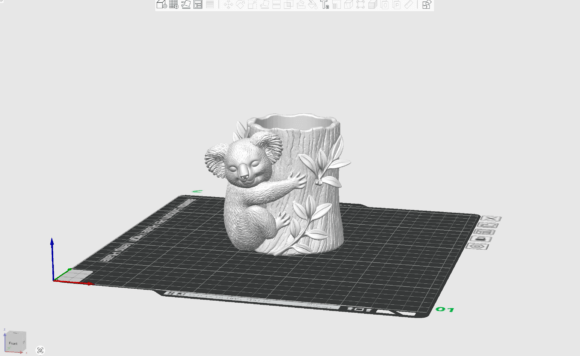 Koala Tree Planter STL – Cute Sleeping Koala 3D Printable Flower Pot - Image 2