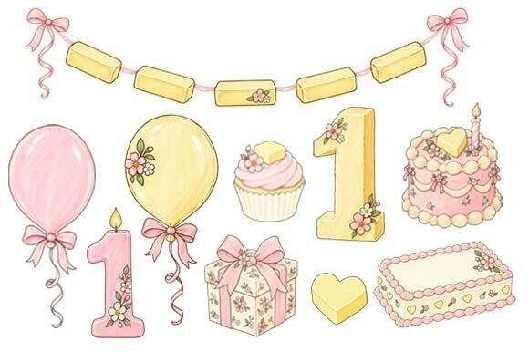 Pink Floral Churning One Clipart PNG