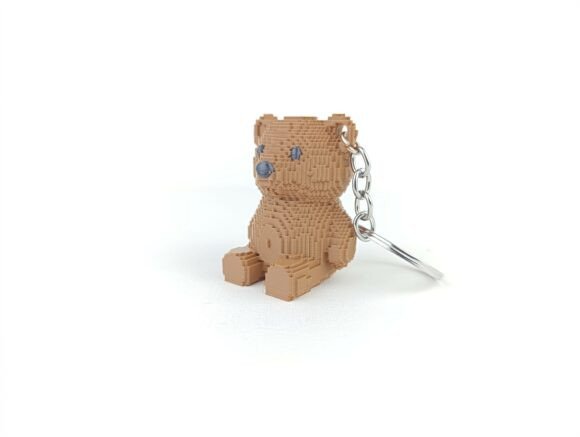 Pixel Teddy Keychain - Image 2