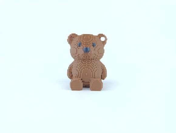 Pixel Teddy Keychain - Image 3