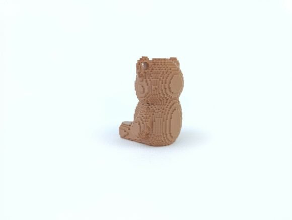 Pixel Teddy Keychain - Image 6