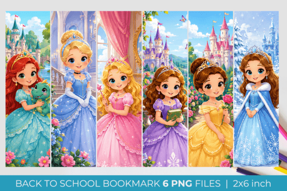 Princess Bookmarks for Girls, Fairytale