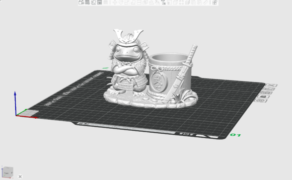 Samurai Frog Planter STL | 3D Printable Succulent Pot - Image 2