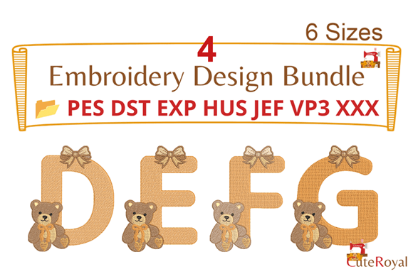 Teddy Bear Alphabet Bundle 02 – Monogram
