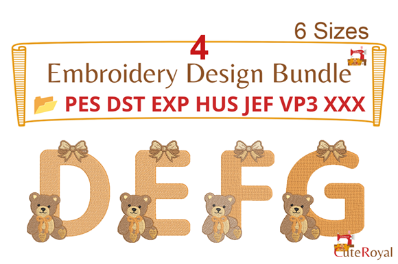 Teddy Bear Alphabet Bundle 02 – Monogram