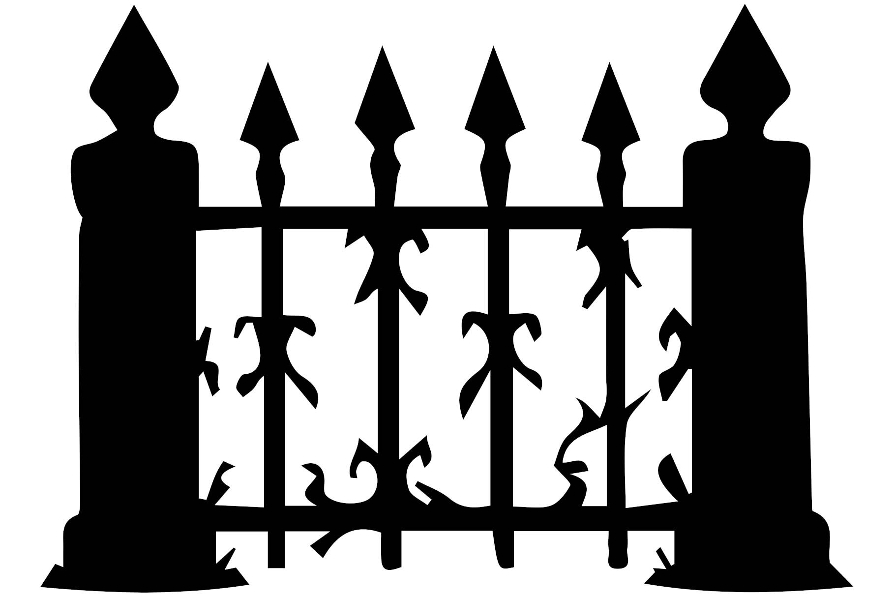 The Haunted Fence Silhouette