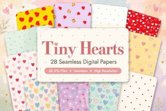 Tiny Hearts Digital Paper 2