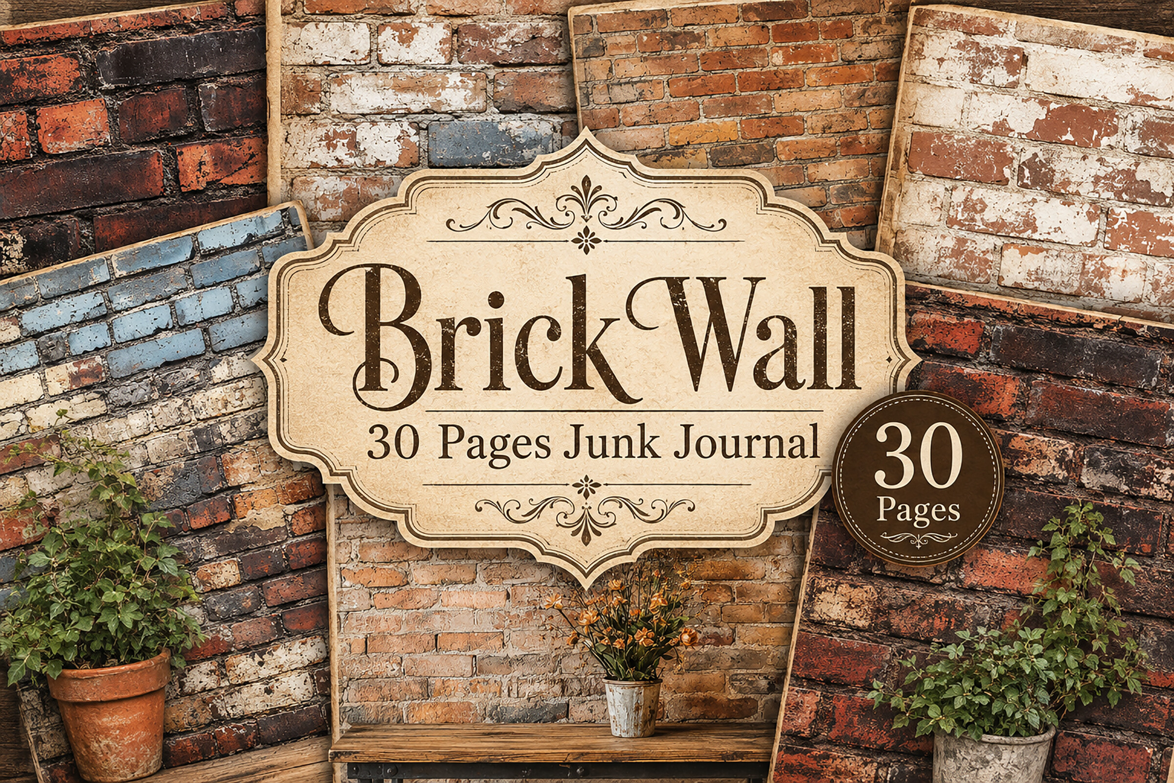 Vintage Brick Wall Textures Papers