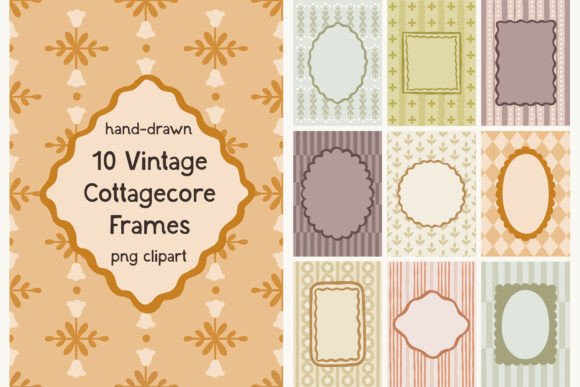 Vintage Cottagecore Frames Set