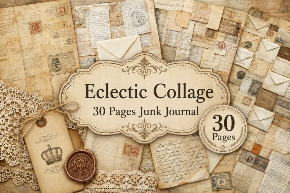 Vintage Letters & Aged Paper Junk Journa