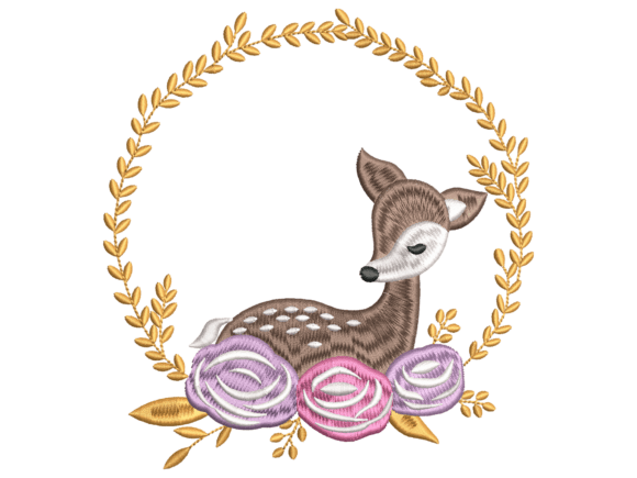 Woodland Fawn Floral Wreath