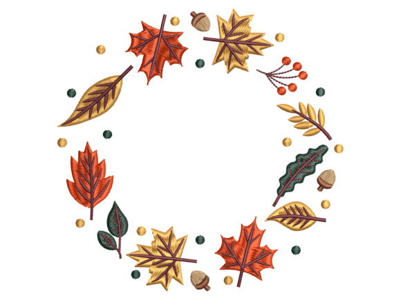 Autumn Leaves and Acorn Wreath