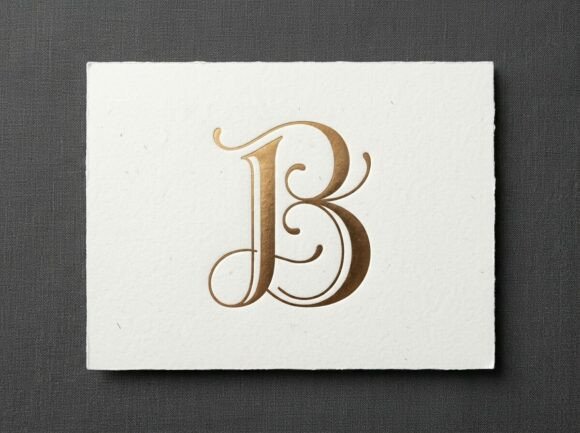 B Elegant Luxury Monogram Logo