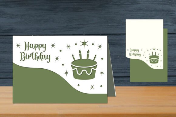 Birthday Card Folded, Happy Birthday Svg