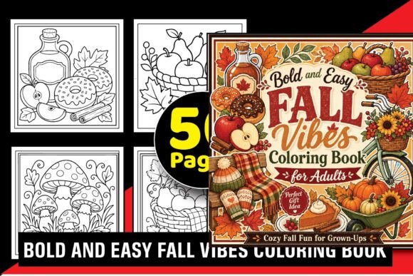 Bold Fall Vibes Coloring Book