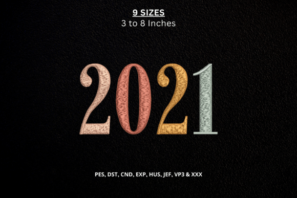 Born in 2021 Embroidery File, 5 Year Old