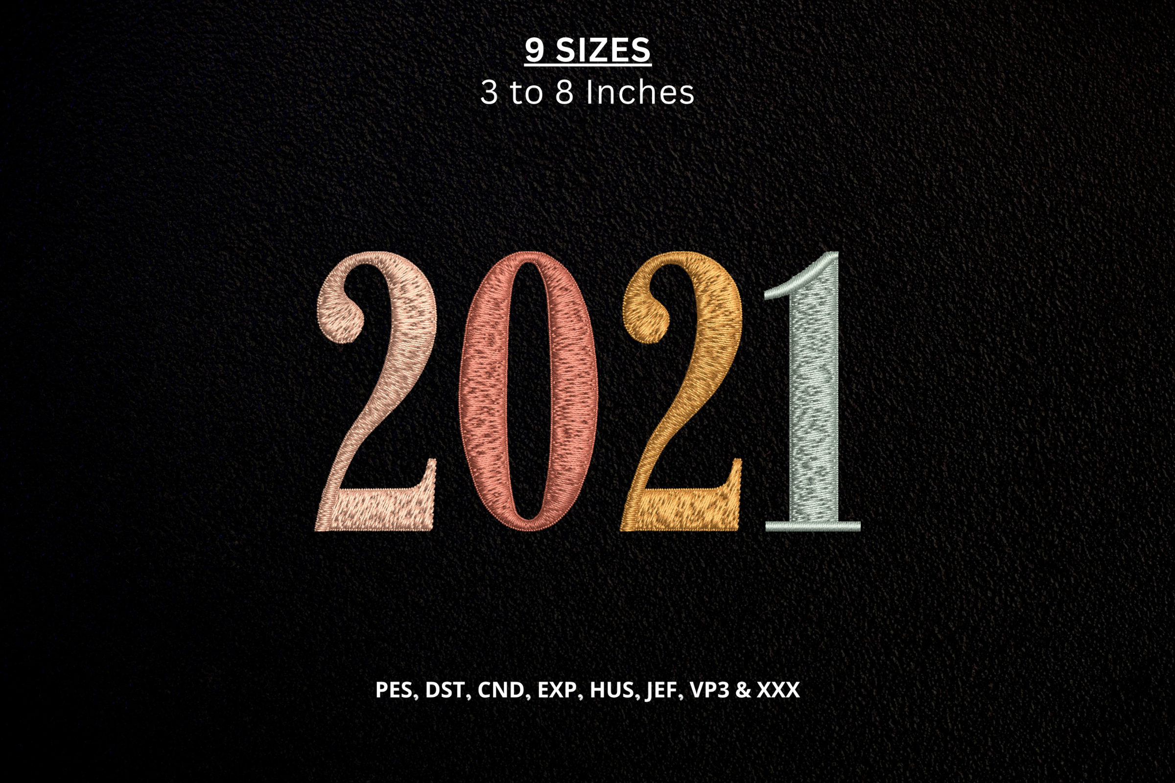 Born in 2021 Embroidery File, 5 Year Old