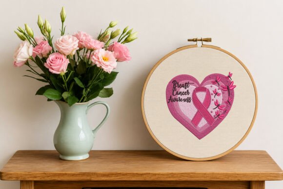 Breast Cancer Awareness Embroidery File