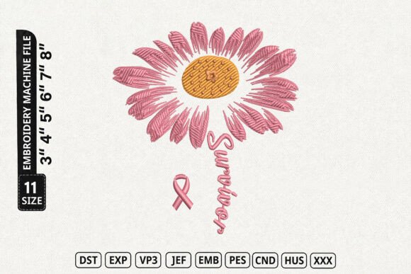 Breast Cancer Survivor Embroidery Design