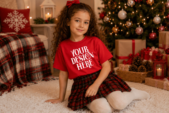 Christmas Gildan 5000B Kids Mockup