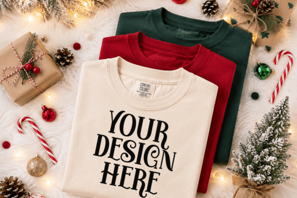 Comfort Colors 1717 Christmas Mockup