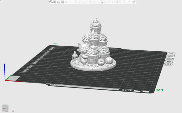 Cute Halloween Cupcake Cat Party 3D Printable Figurine STL - Image 2