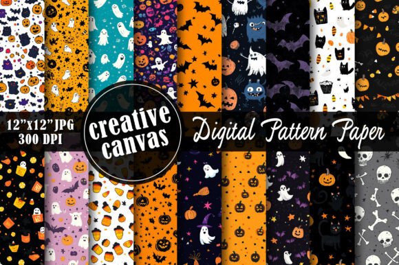 Cute Halloween Digital Paper Bundle