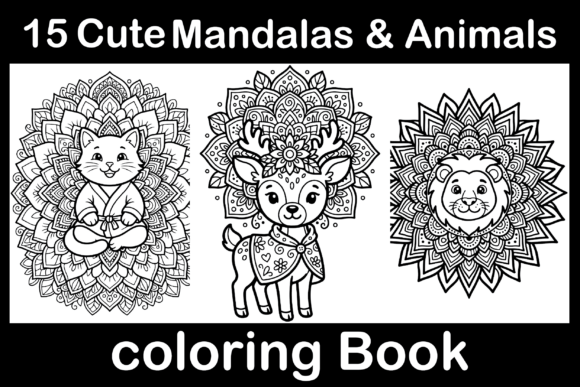 Cute Layered Mandalas & Animals Coloring