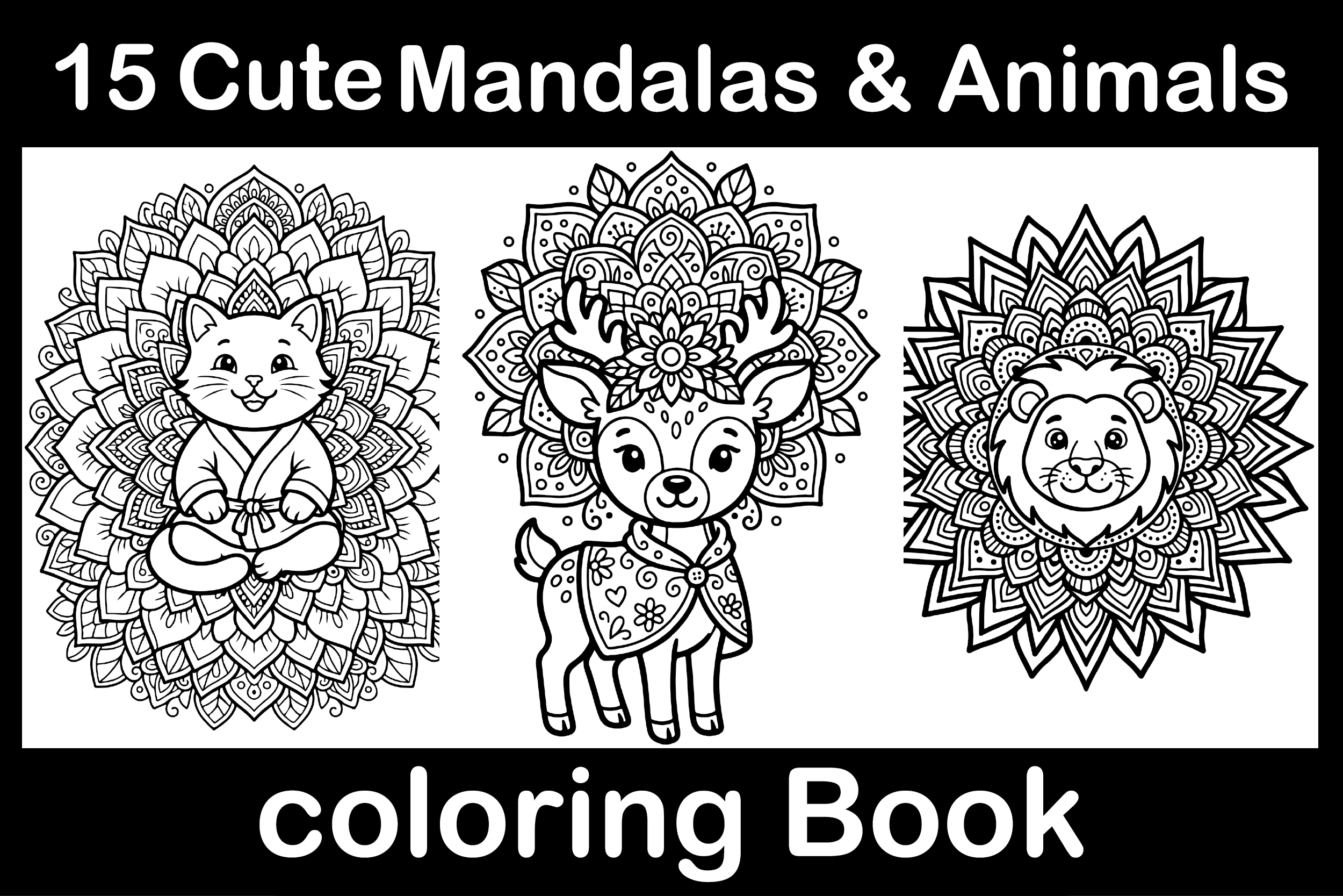 Cute Layered Mandalas & Animals Coloring