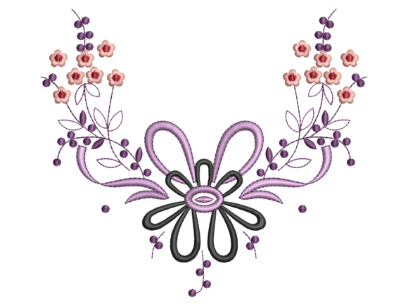 Decorative Purple Floral Wreath