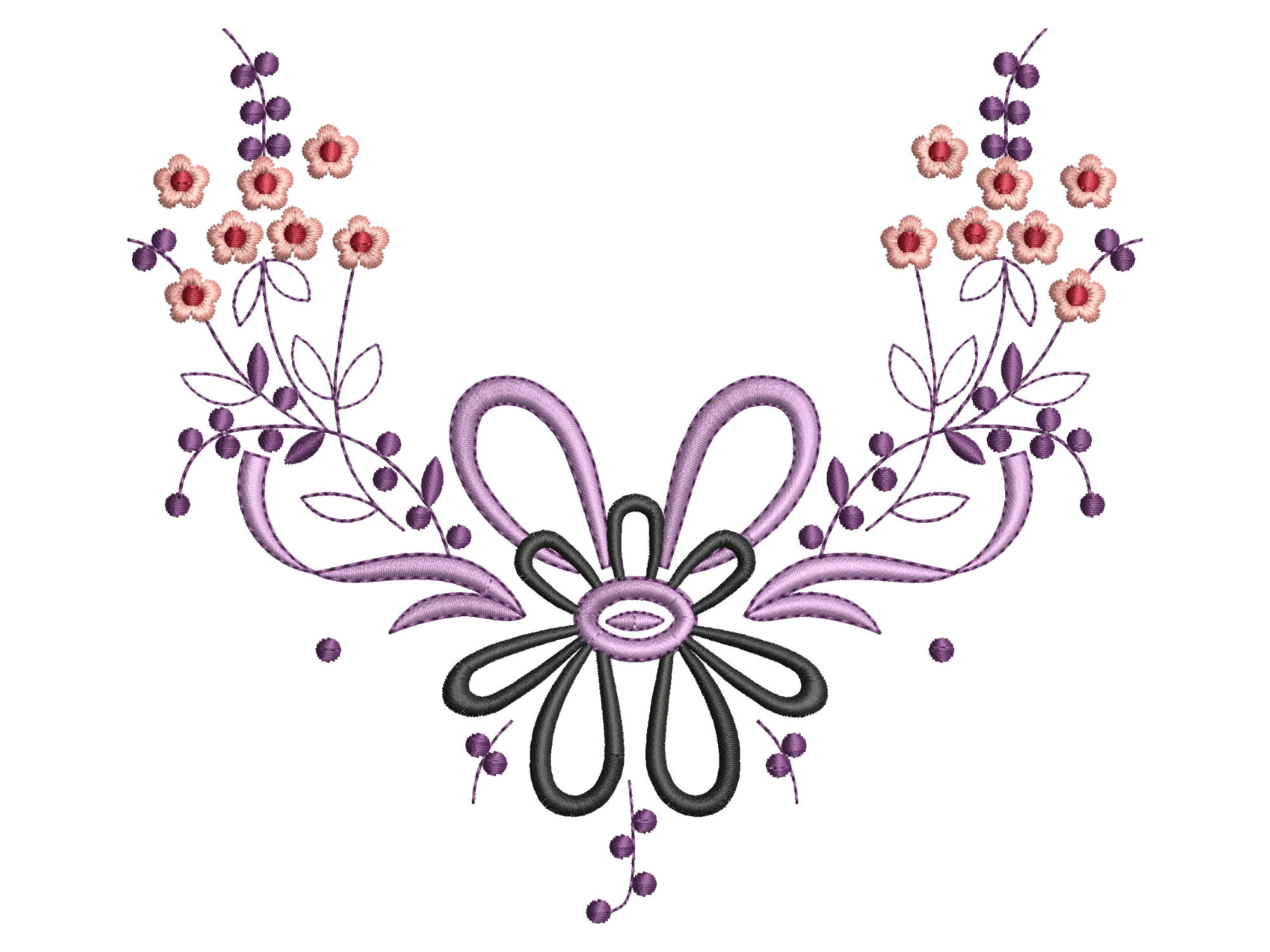 Decorative Purple Floral Wreath
