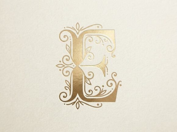 E Elegant Luxury Monogram Logo