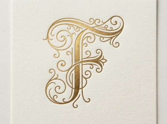 F Flourish Elegant Monogram Logo