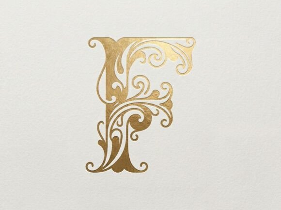 F Ornate Luxury Monogram Logo