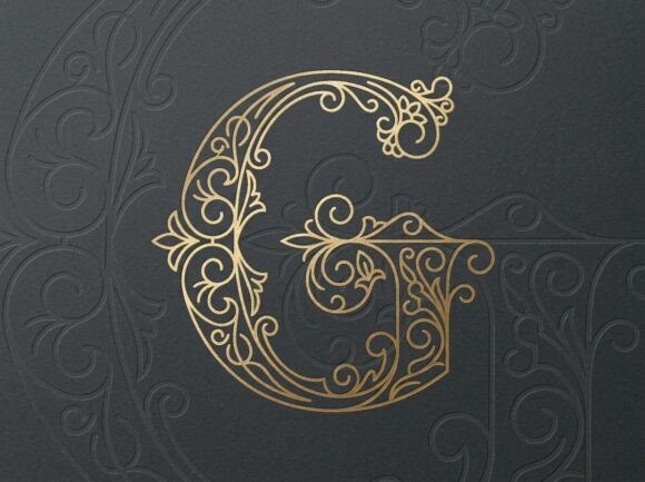 G Elegant Wedding Monogram Logo