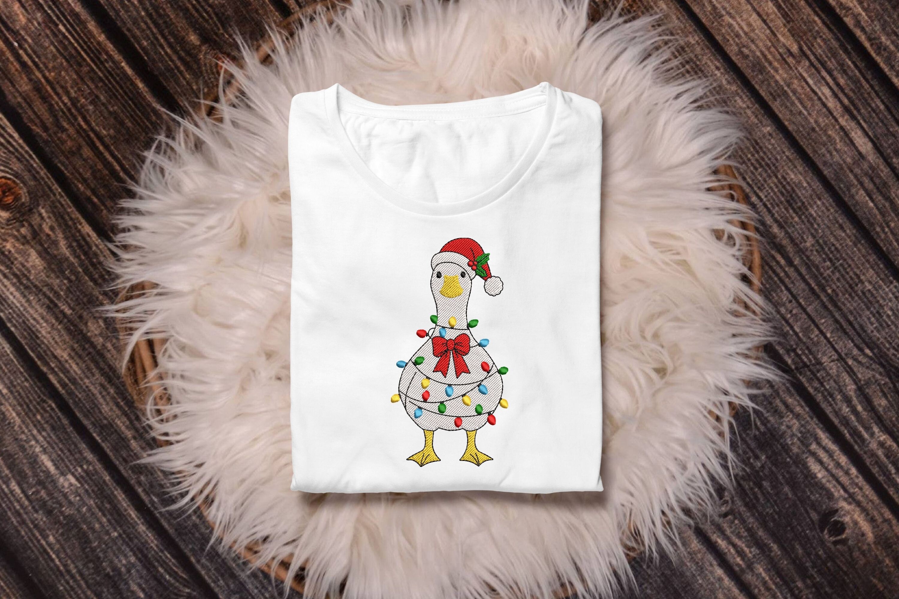 Goose with Christmas Lights & Santa Hat - photo 2
