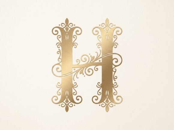 H Elegant Luxury Monogram Logo
