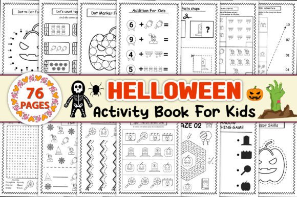 Halloween Activity Book for Kids Bundle