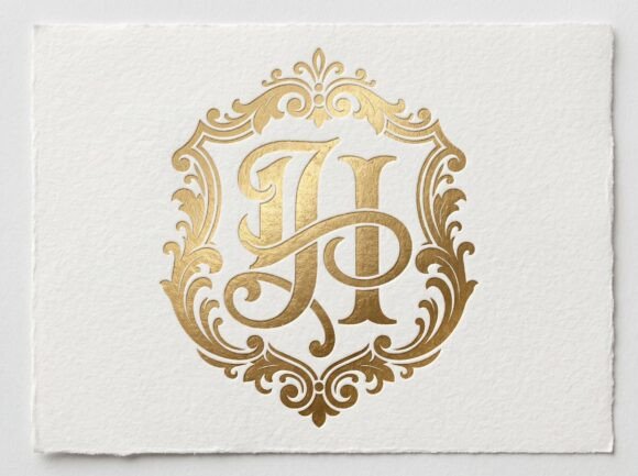 JH Refined Flourished Monogram Logo